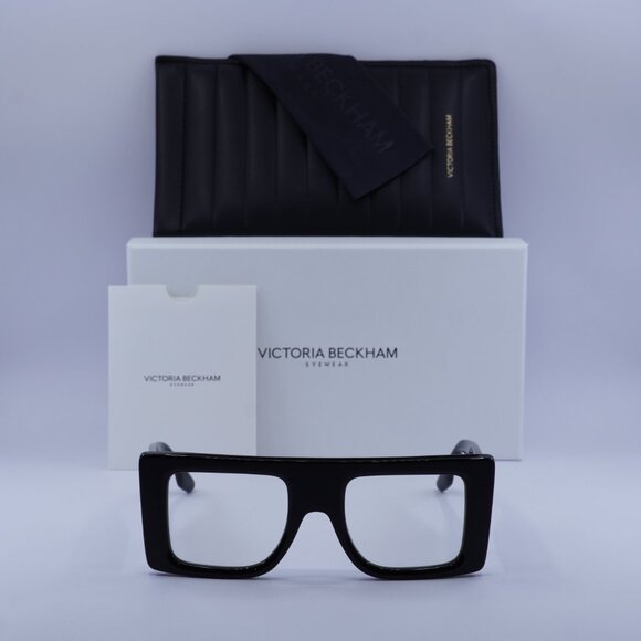 Victoria Beckham VB677S 006 Square Sunglasses – Black/Transparent - Picture 3 of 11